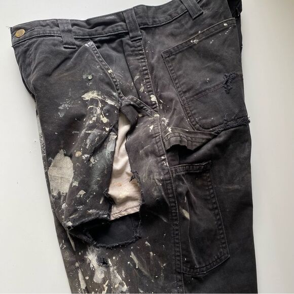 DISTRESSED Carhartt Cutoff Shorts workwear size 33 - Picture 9 of 16